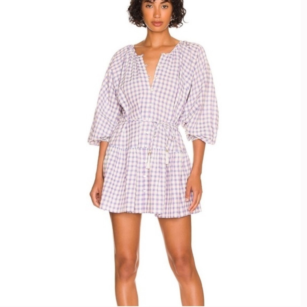 NWT L*Space Vida Dress in Park Slope Gingham - Picture 6 of 12
